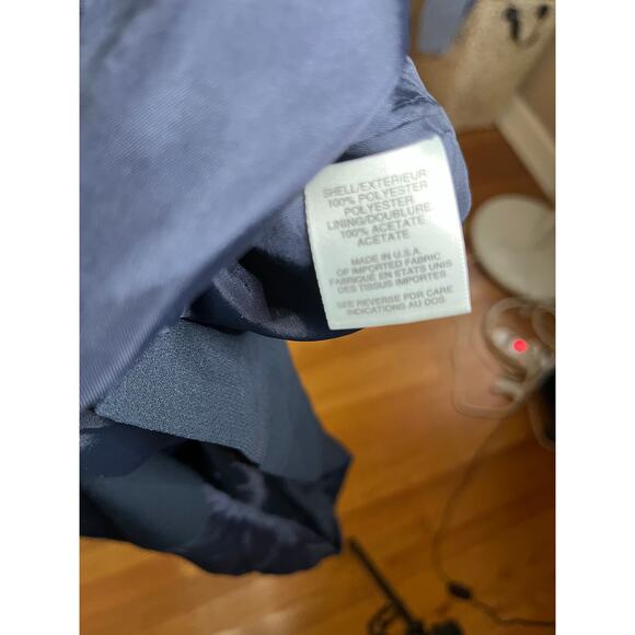 Classic navy Talbots crossover button jacket size 8 3 covered buttons fully line - Picture 6 of 6